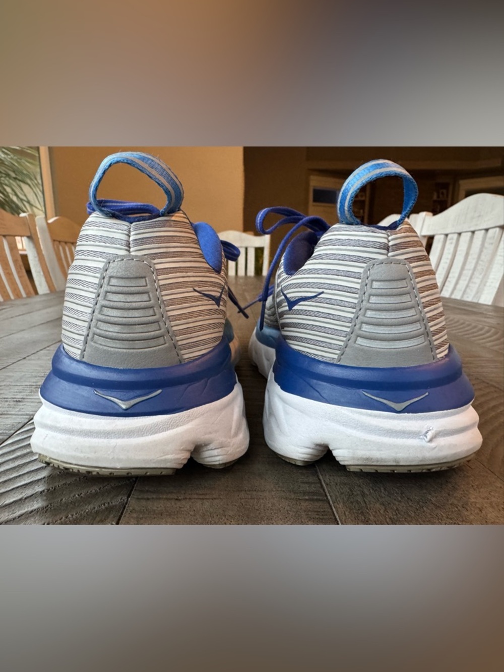 Hoka One One Bondi 6 Vapor Blue/Frost Grey Running Shoes Men’s Size 7 - Picture 11 of 14